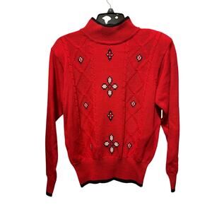 Liz Claiborne Collection Wool Long Sleeve Turtleneck Sweater Size S